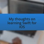 My thoughts on learning Swift for iOS